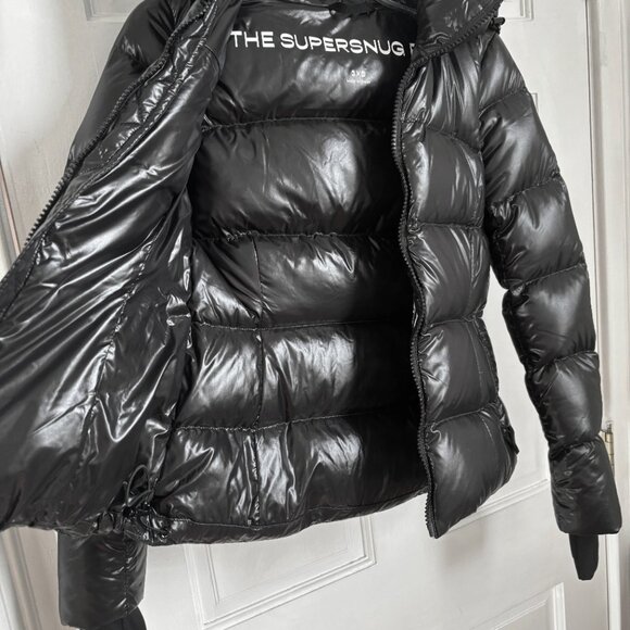 Aritzia SuperSnug Super Puff Black Puffer Coat Winter Down Jacket Hi Gloss 3XS - Picture 3 of 11